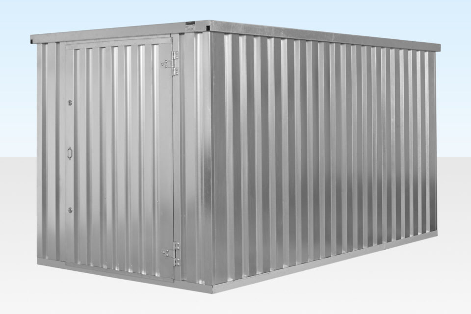 4m x 2,1m Flat Pack Containerlager - Verzinkt