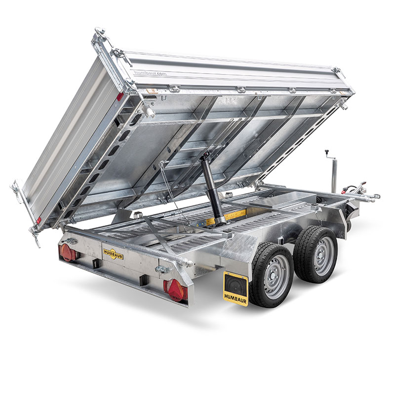HTK 2700.27 HUMBAUR – Dreikipper-Anhänger, Doppelachsen, 2700 kg